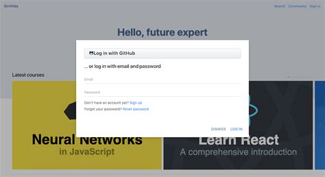 scrimba login